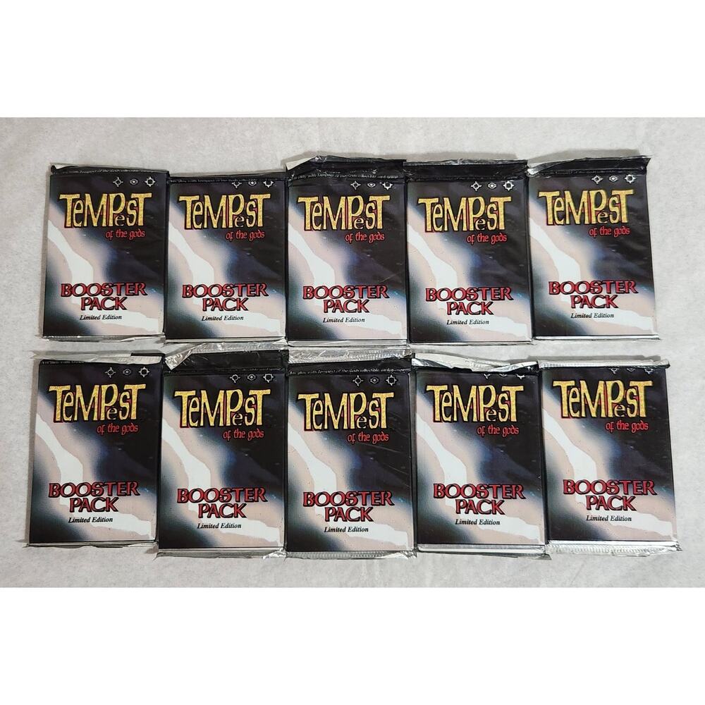 Tempest Of The Gods Booster Packs Lot Of 10 Limited Edition 1995 Brand New